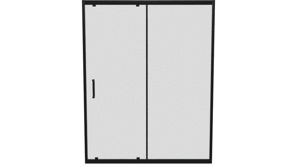 Sleek Modern Glass Door 3D - Professional 3D Model Render 5