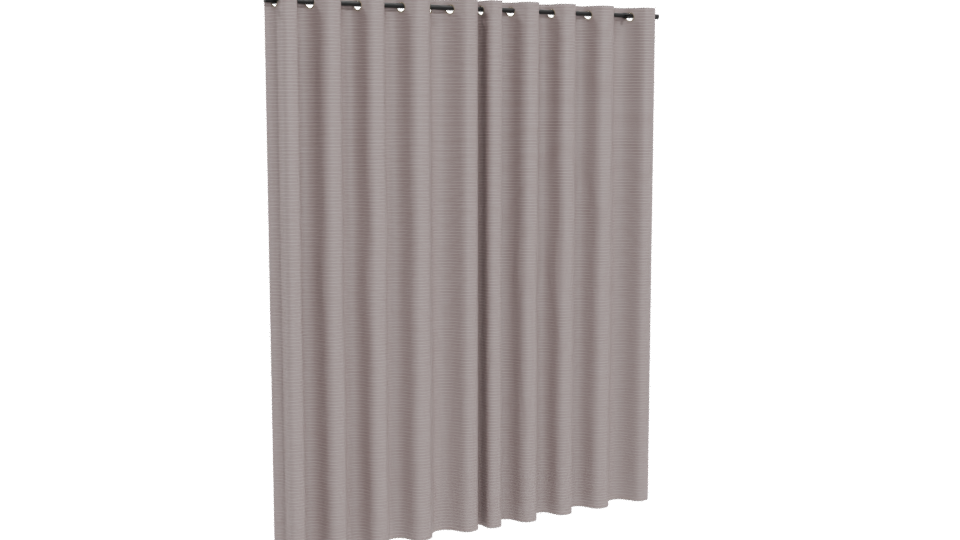 Elegant Fabric Curtain 3D Model - Professional 3D Model Render 4