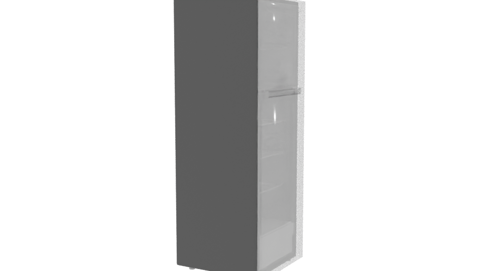 Elegant Stainless Steel Refrigerator Model - Professional 3D Model Render 9