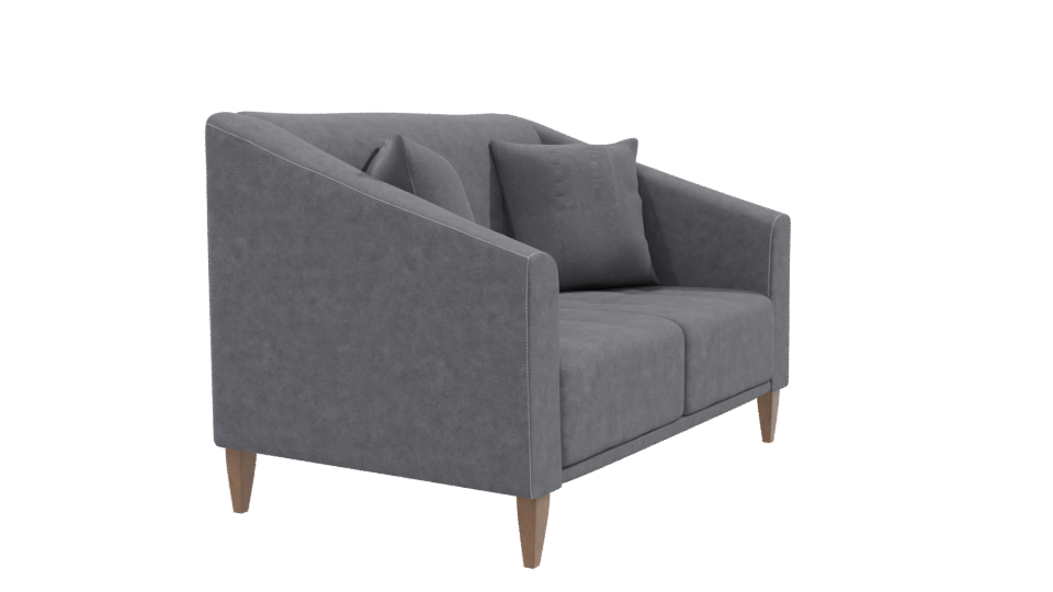 Contemporary Fabric Sofa with Geometric Cushions 3D Model - Professional 3D Model Render 9