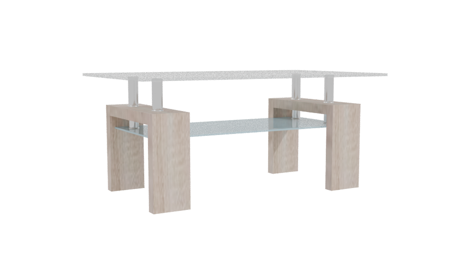 Beige Modern Coffee Table 3D - Professional 3D Model Render 10