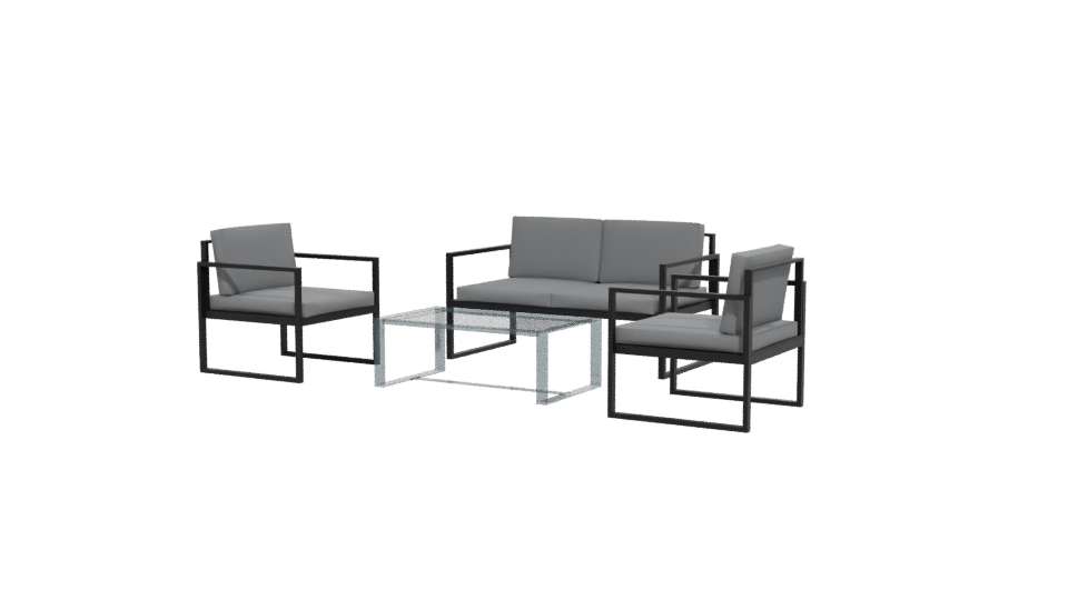 Contemporary Outdoor Furniture Set - Professional 3D Model Render 12