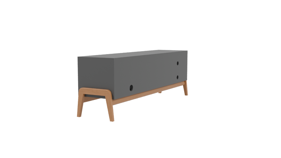 Stylish Minimalist TV Cabinet 3D Model - Professional 3D Model Render 3