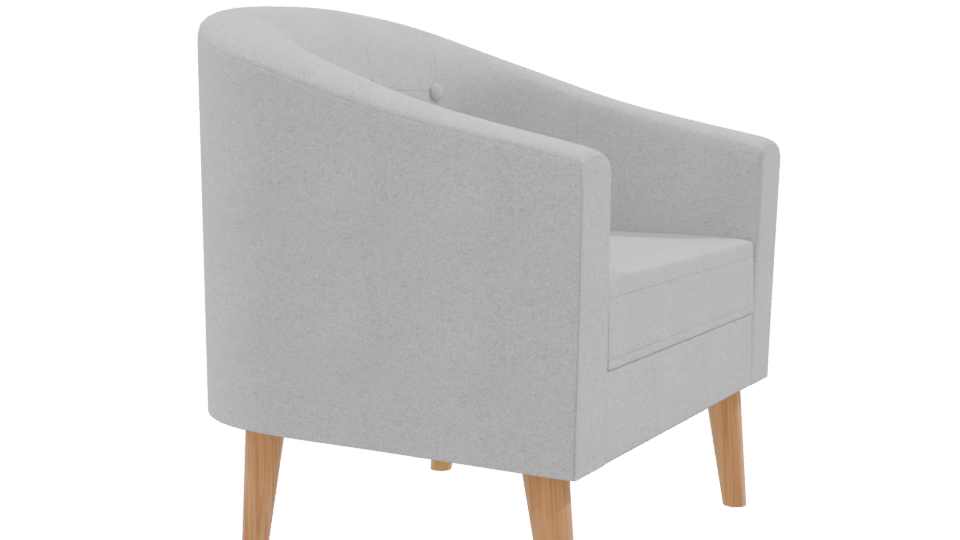 Stylish Minimalist Fabric Chair 3D Model - Professional 3D Model Render 9