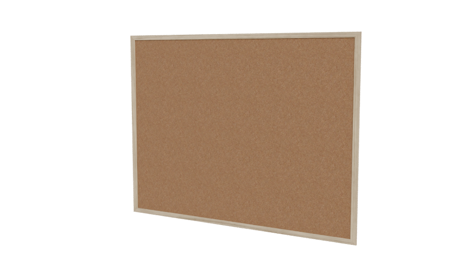 Stylish Corkboard Wall Display 3D Model - Professional 3D Model Render 12