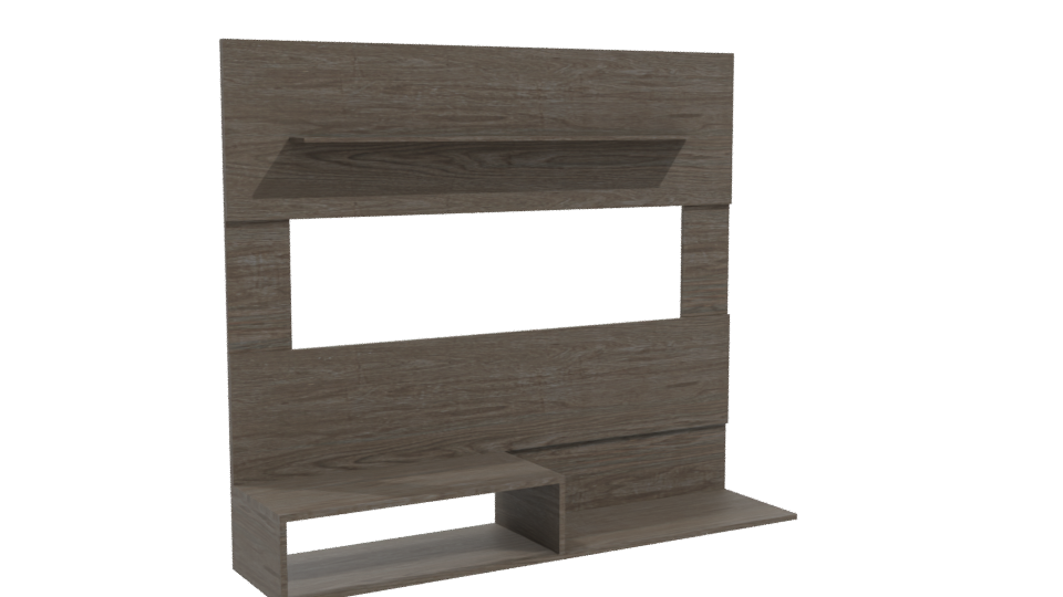 Modern Wooden TV Stand 3D Model - Professional 3D Model Render 10