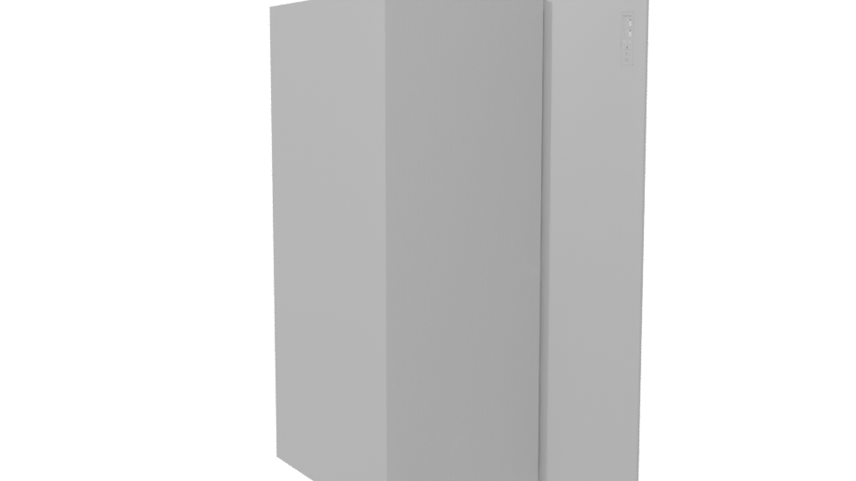 Double Door Refrigerator 3D Model - Professional 3D Model Render 7
