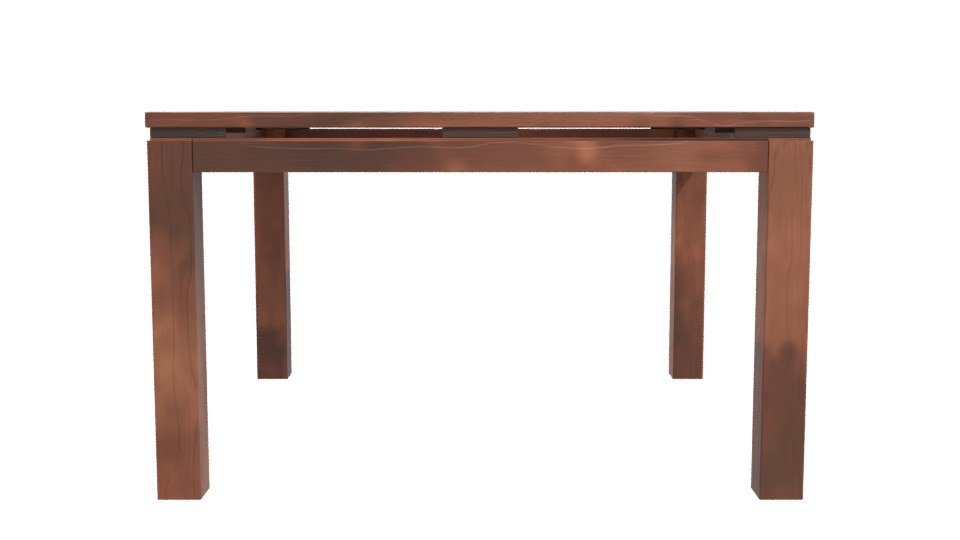 Vintage Square Wooden Table Model - Professional 3D Model Render 11
