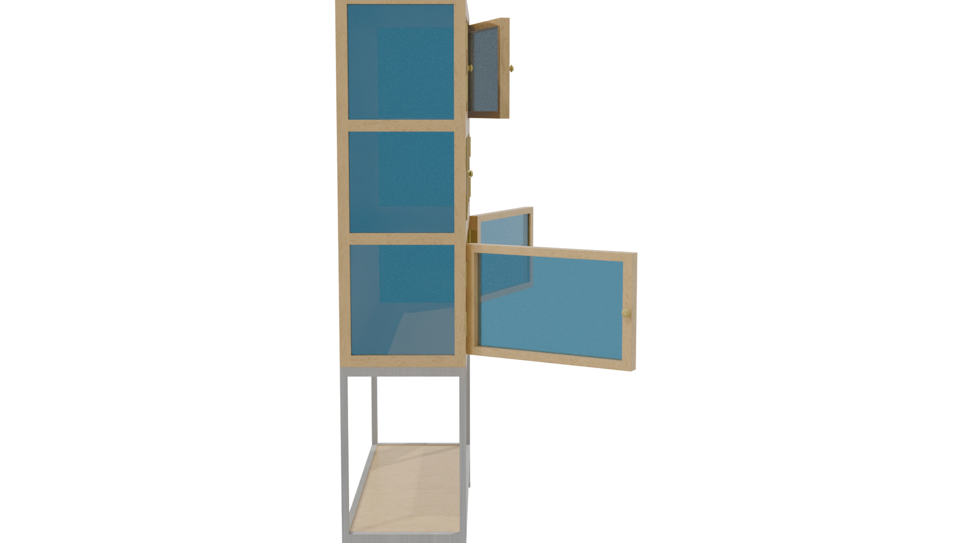 Stylish Wooden Display Cabinet 3D - Professional 3D Model Render 8