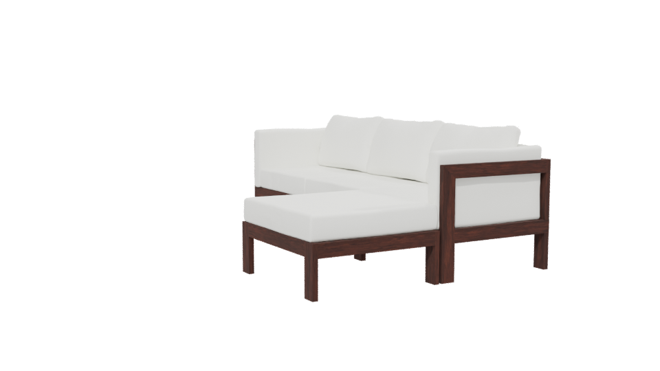 Stylish Outdoor Sectional Sofa 3D Model - Professional 3D Model Render 13