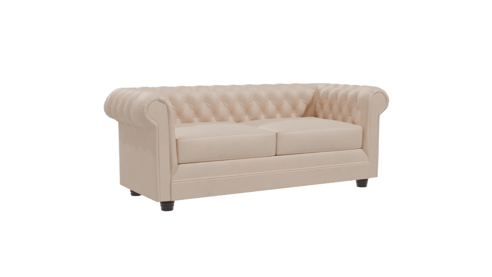 Elegant Classic Tufted Sofa 3D Model - Professional 3D Model Render 10