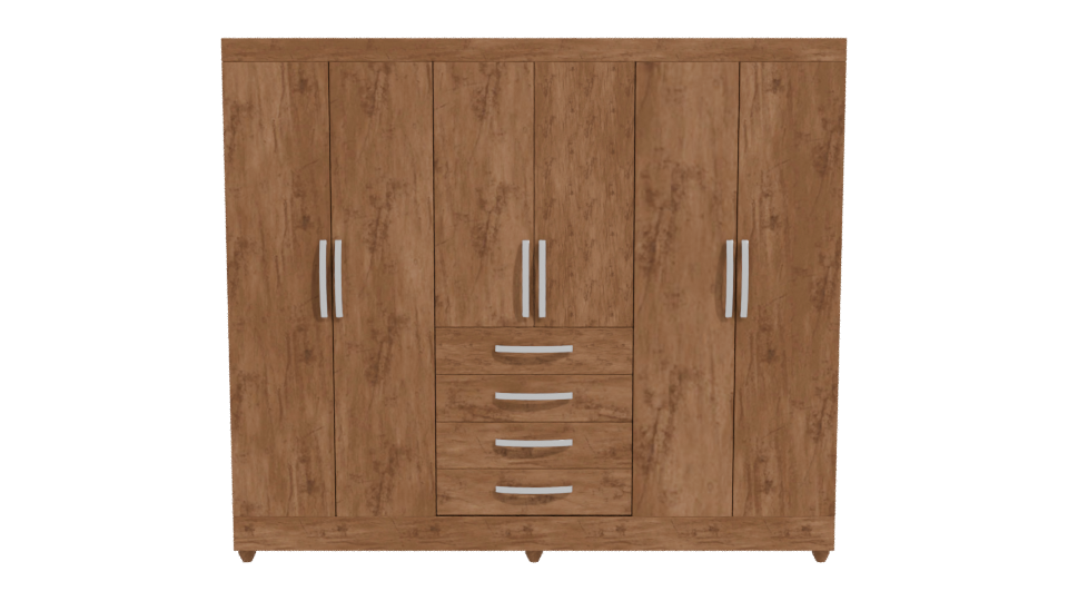 Stylish Wooden Storage Cabinet 3D Model - Professional 3D Model Render 11