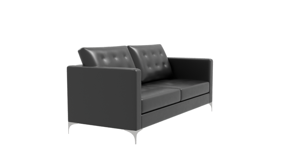 Contemporary Black Sofa 3D Model - Professional 3D Model Render 9