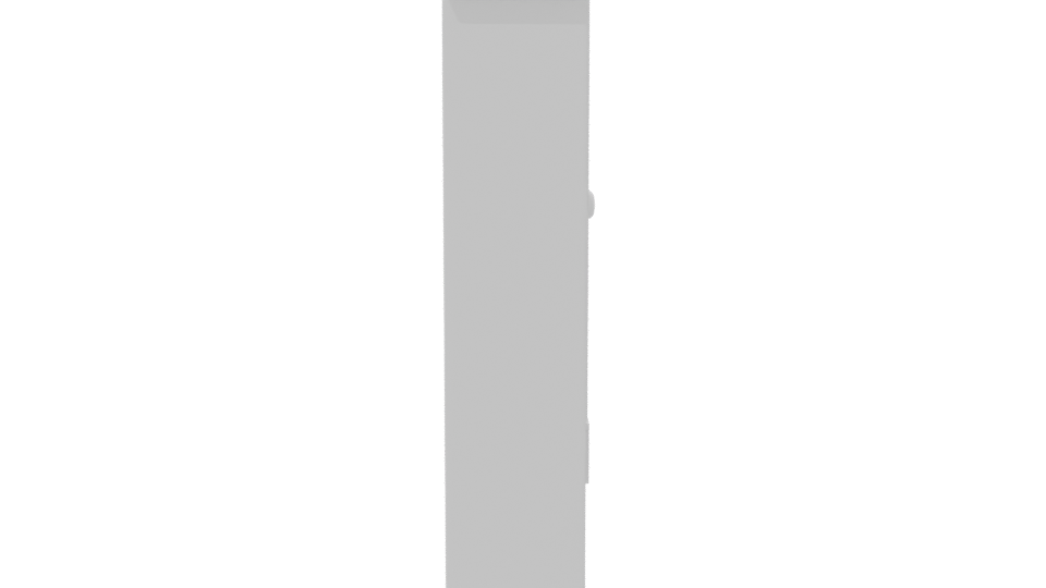 Sleek White Storage Cabinet 3D - Professional 3D Model Render 8