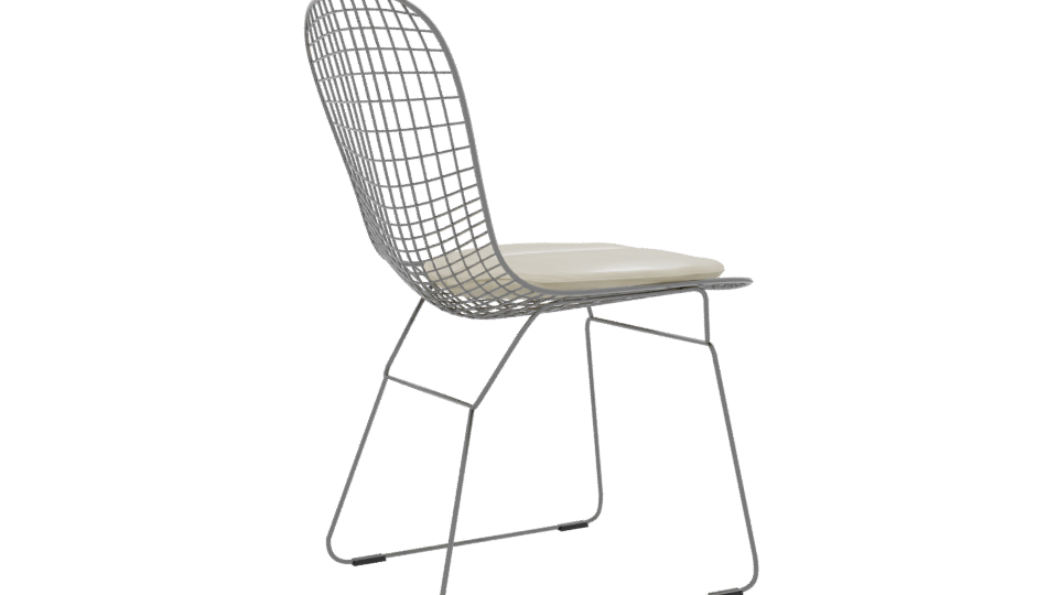 Stylish Wireframe Chair 3D Model - Professional 3D Model Render 7