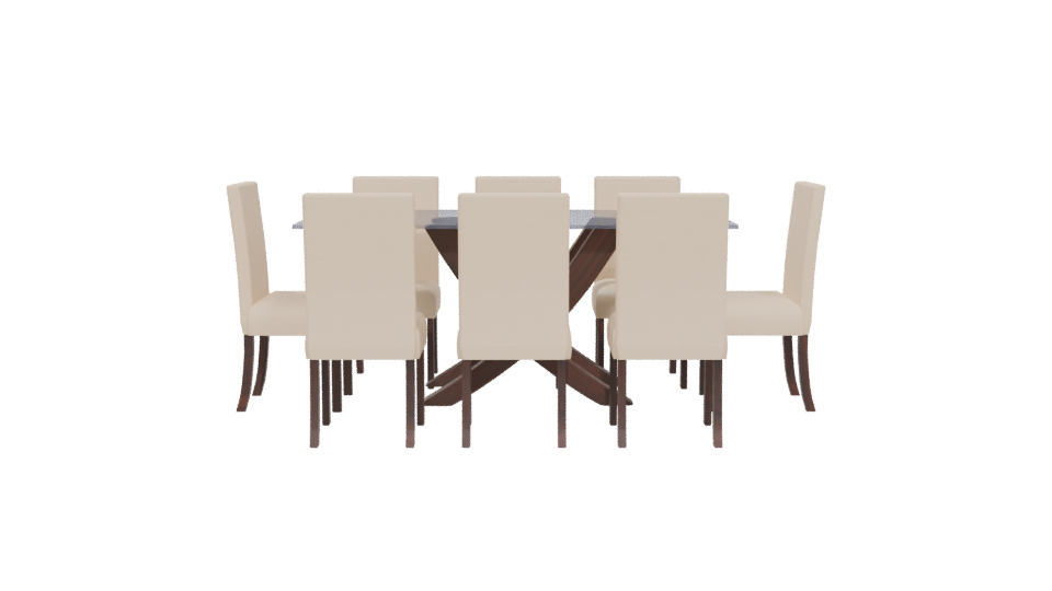 Elegant Modern Dining Table Set 3D Model - Professional 3D Model Render 5