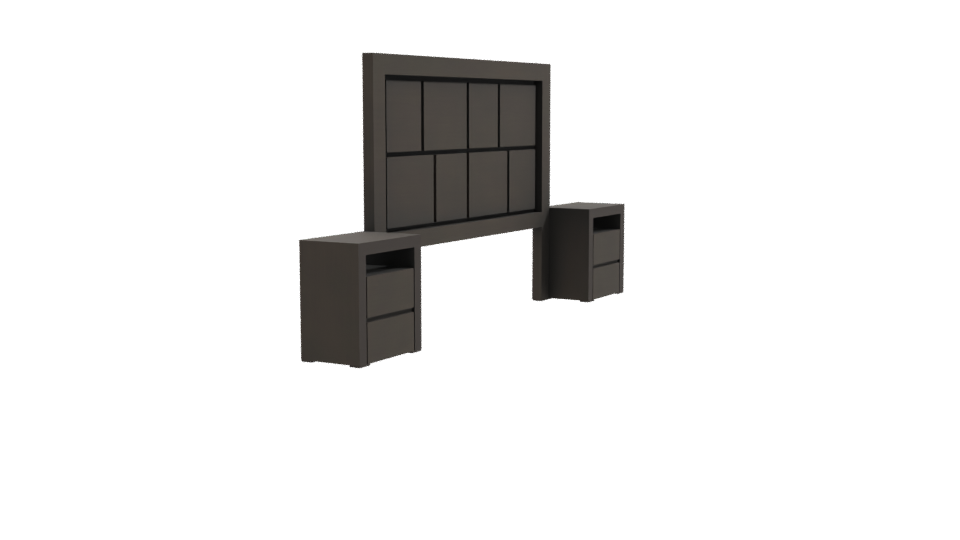 Contemporary Bedroom Furniture Set - Professional 3D Model Render 9