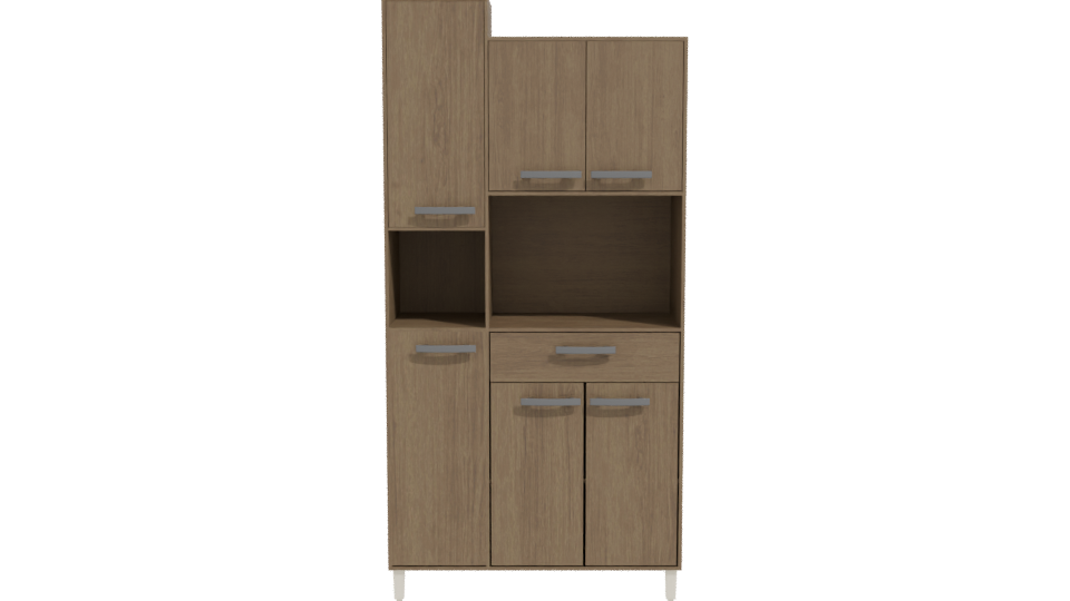 Modern Wooden Cabinet Model 3D - Professional 3D Model Render 11