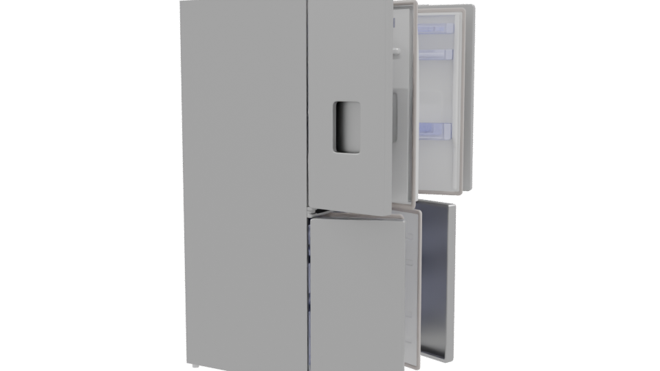 Modern Refrigerator 3D Model - Professional 3D Model Render 9
