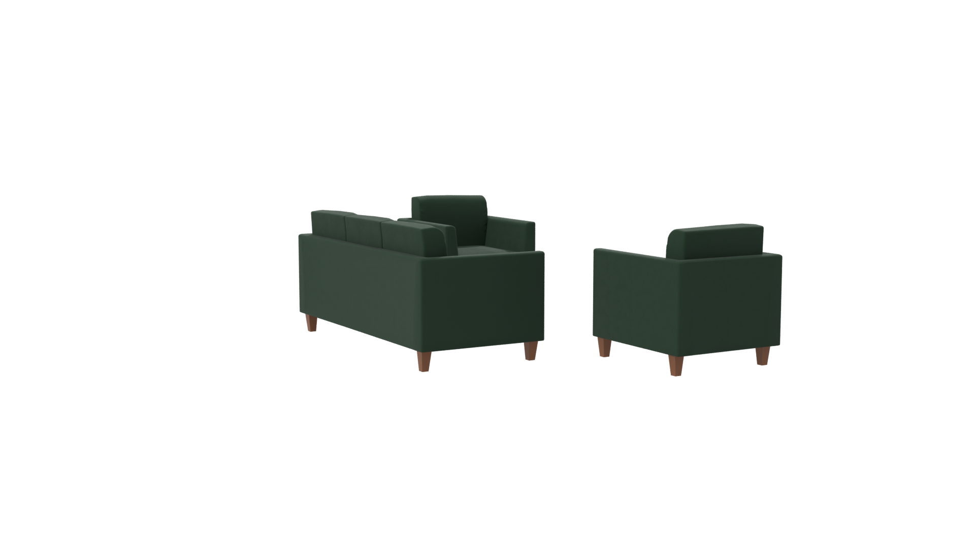 Elegant Green Sofa Set 3D - Professional 3D Model Render 7