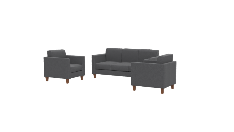 Contemporary Sofa and Armchair Set - Professional 3D Model Render 12