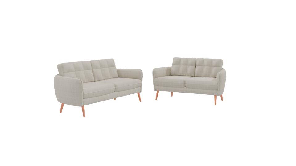 Stylish Sofa Set 3D Model - Professional 3D Model Render 9