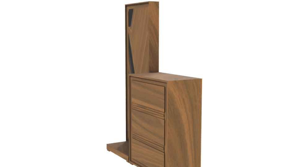 Elegant Wooden Mirror Cabinet Model - Professional 3D Model Render 13