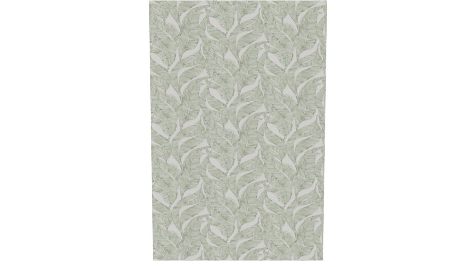 Elegant Botanical Pattern Wallpaper 3D Model - Professional 3D Model Render 11