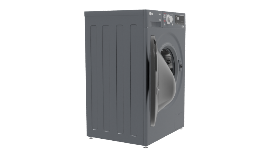 Stylish Front-Loading Washing Machine - Professional 3D Model Render 9