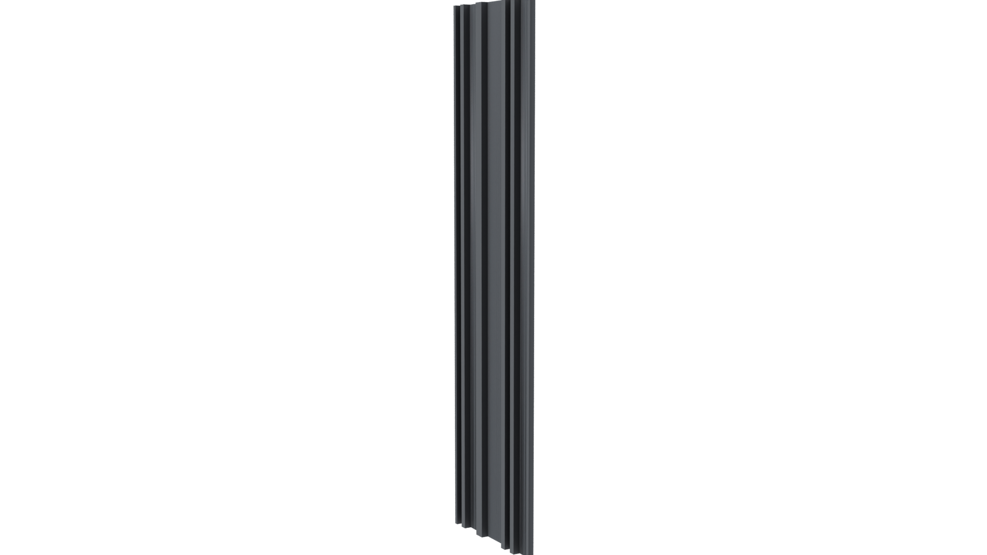 Sleek Black Wood Vertical Panel 3D Model - Professional 3D Model Render 7