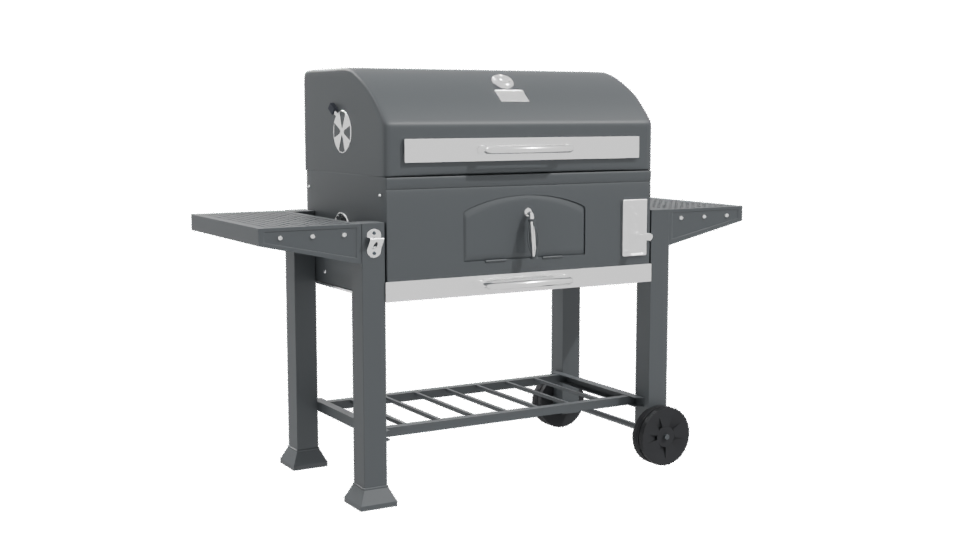 Stainless Steel Premium Grill Model - Professional 3D Model Render 10