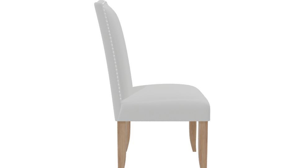 Elegant White Dining Chair Model - Professional 3D Model Render 8