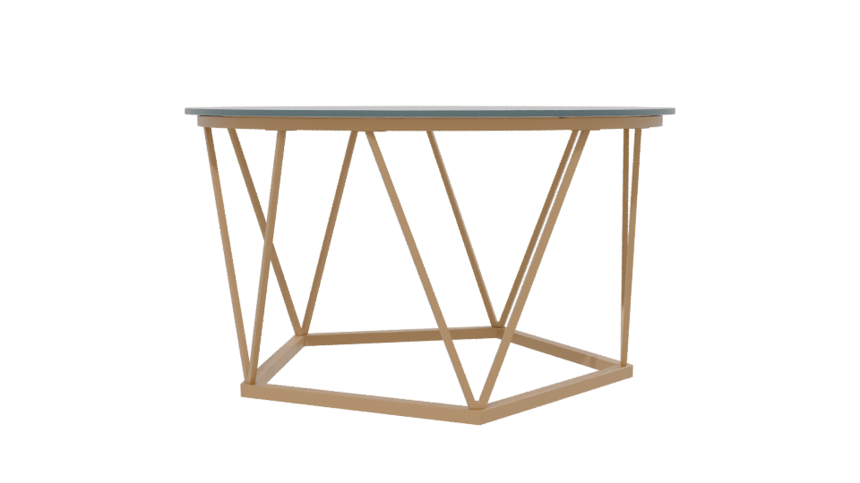 Stylish Glass Top Coffee Table - Professional 3D Model Render 13