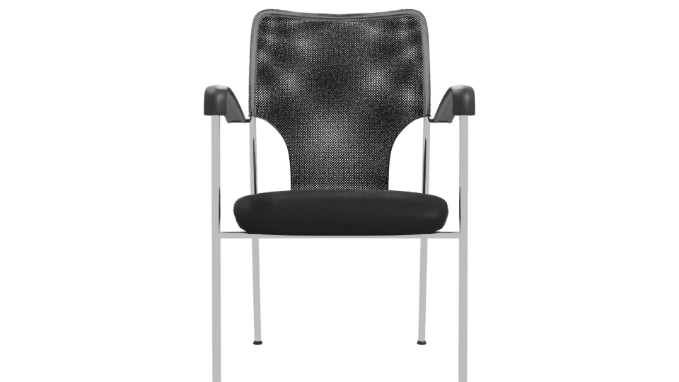 Stylish Black Office Chair Model - Professional 3D Model Render 11