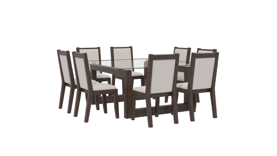 Stylish Modern Dining Table Set - Professional 3D Model Render 13