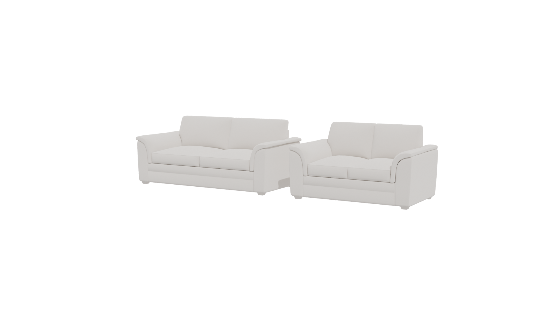 Stylish Blue Sofa Set 3D Model - Professional 3D Model Render 4