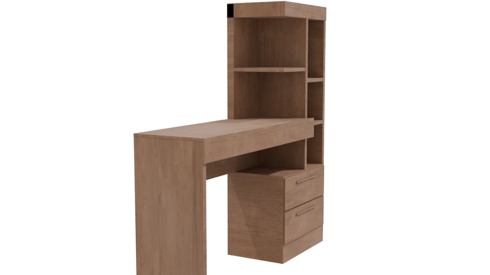 Stylish Home Office Desk 3D - Professional 3D Model Render 9