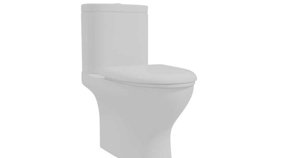 Sleek Modern Bathroom Toilet 3D Model - Professional 3D Model Render 10