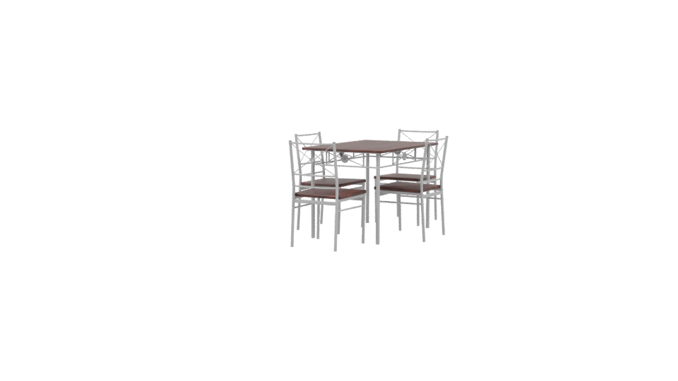 Stylish Dining Table Set 3D - Professional 3D Model Render 3