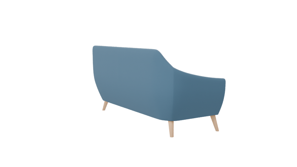 Stylish Mid-Century Modern Sofa 3D Model - Professional 3D Model Render 7