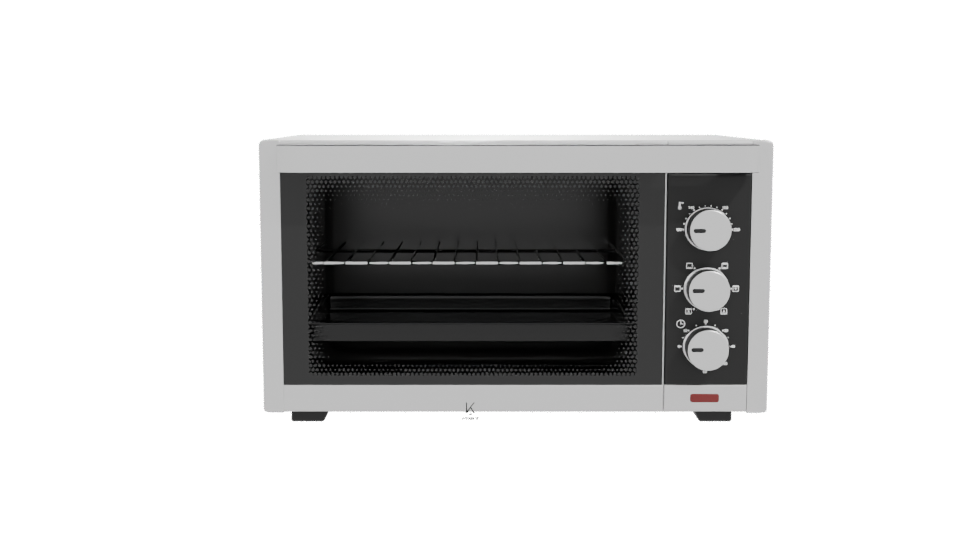 Stylish Compact Electric Oven 3D Model - Professional 3D Model Render 11