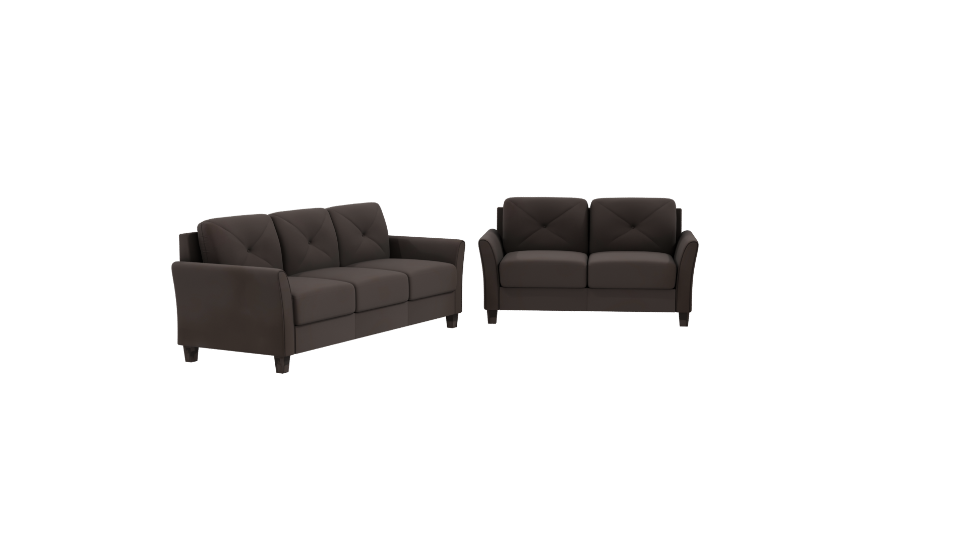Contemporary Leather Sofa Set 3D Model - Professional 3D Model Render 9