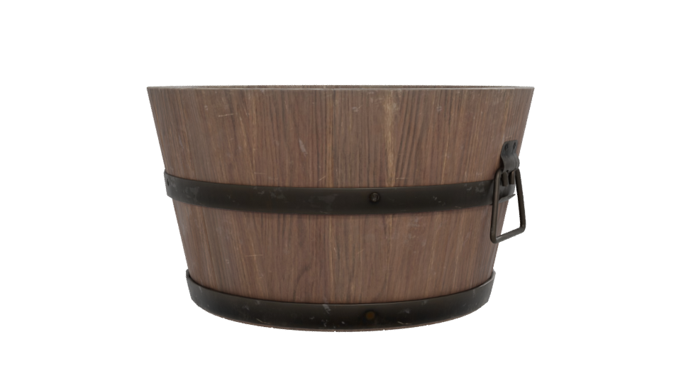 Rustic Wooden Barrel Model - Professional 3D Model Render 12