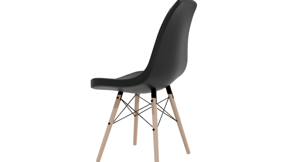 Black Modern Chair 3D Model - Professional 3D Model Render 3