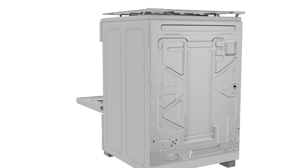 Compact Gas Oven Range 3D Model - Professional 3D Model Render 4