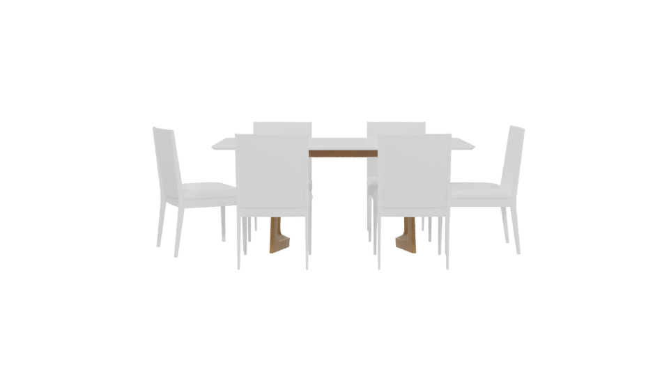 Stylish Modern Dining Table with Chairs 3D Model - Professional 3D Model Render 5