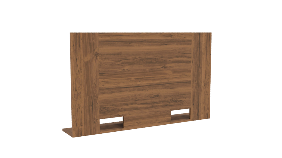 Stylish Wooden Wall Shelf Model - Professional 3D Model Render 4