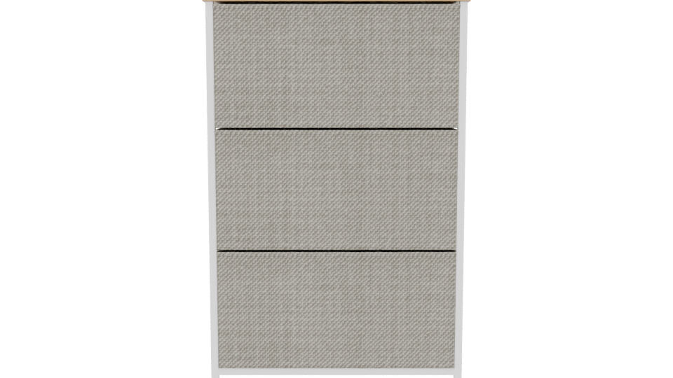 Modern 3-Drawer Chest 3D Model - Professional 3D Model Render 5