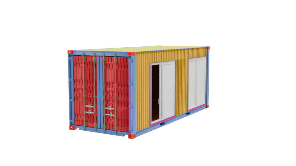 Stylish Modern Container Home 3D - Professional 3D Model Render 9