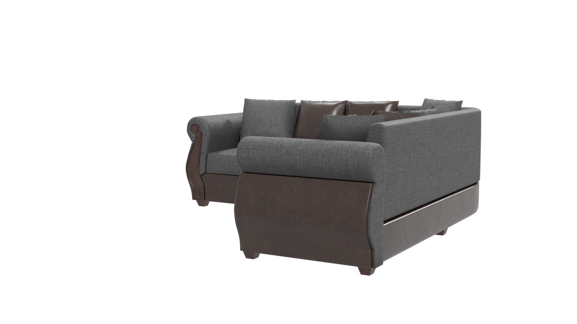 Elegant Modern Sectional Sofa 3D Model - Professional 3D Model Render 12